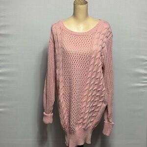 Pink Knit Sweater Dress